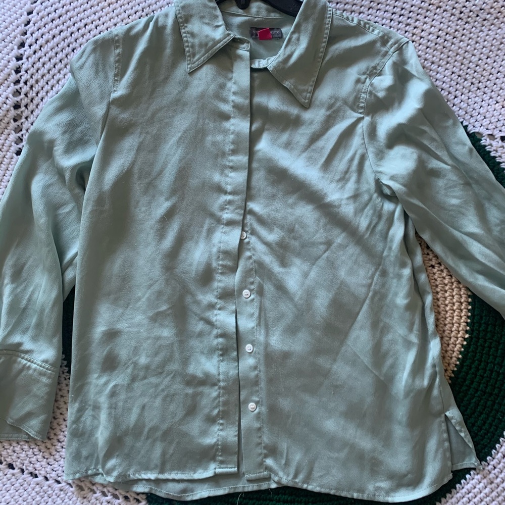 Vince Camuto satin textured top